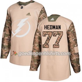 Tampa Bay Lightning Victor Hedman 77 Adidas 2017-2018 Camo Veterans Day Practice Authentic Shirt - Mannen